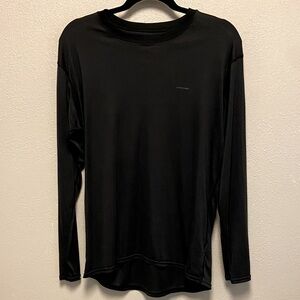 Patagonia Unisex Black Long Sleeve Base Capilene Crew Base Layer Shirt 3579